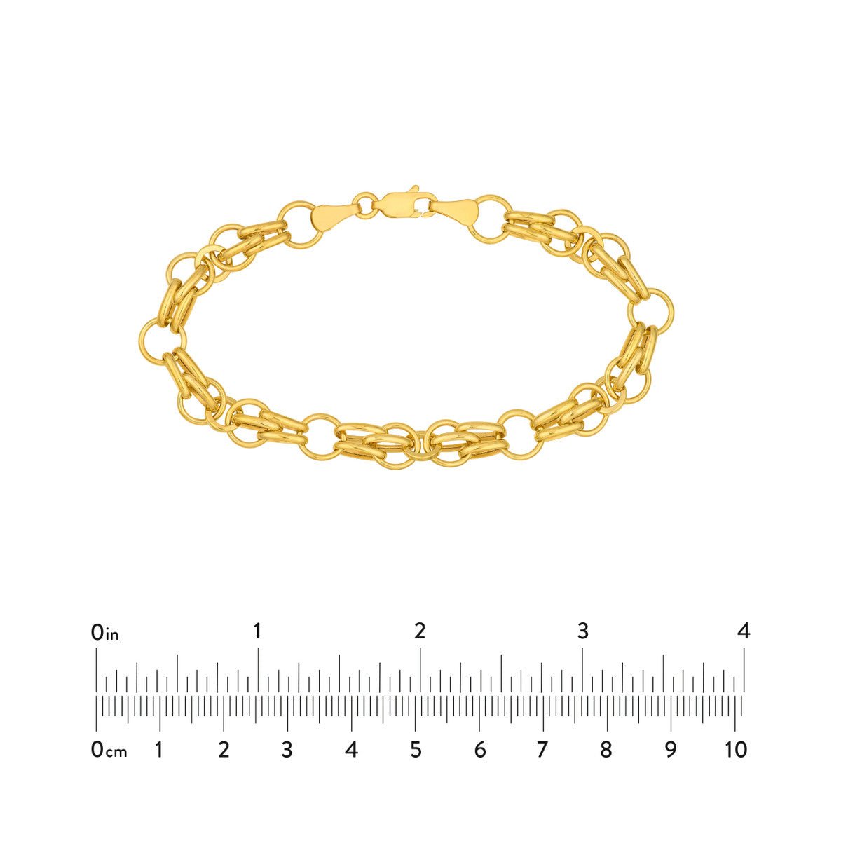 14K Yellow Gold Fantasy Link Bracelet Birmingham Jewelry Bracelet Birmingham Jewelry 