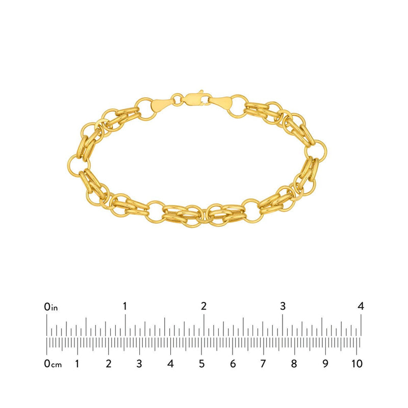 Birmingham Jewelry - 14K Yellow Gold Fantasy Link Bracelet - Birmingham Jewelry