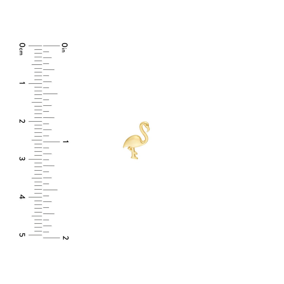 Birmingham Jewelry - 14K Yellow Gold Flamingo Stud Earrings - Birmingham Jewelry