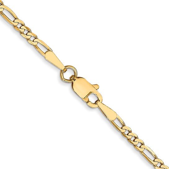 Birmingham Jewelry - 14K Yellow Gold Flat Figaro Chain - Birmingham Jewelry