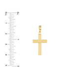 Birmingham Jewelry - 14K Yellow Gold Fluted Bar Cross Pendant - Birmingham Jewelry