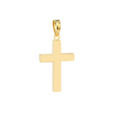 Birmingham Jewelry - 14K Yellow Gold Fluted Bar Cross Pendant - Birmingham Jewelry