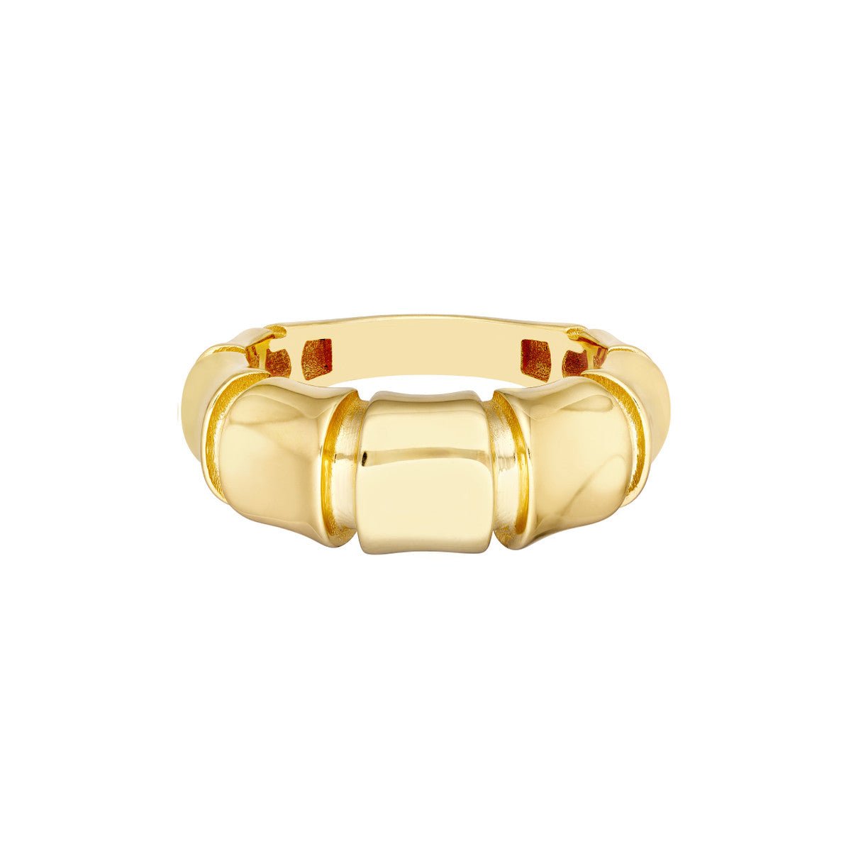 14K Yellow Gold Fluted Polished Ring Birmingham Jewelry Ring Birmingham Jewelry 