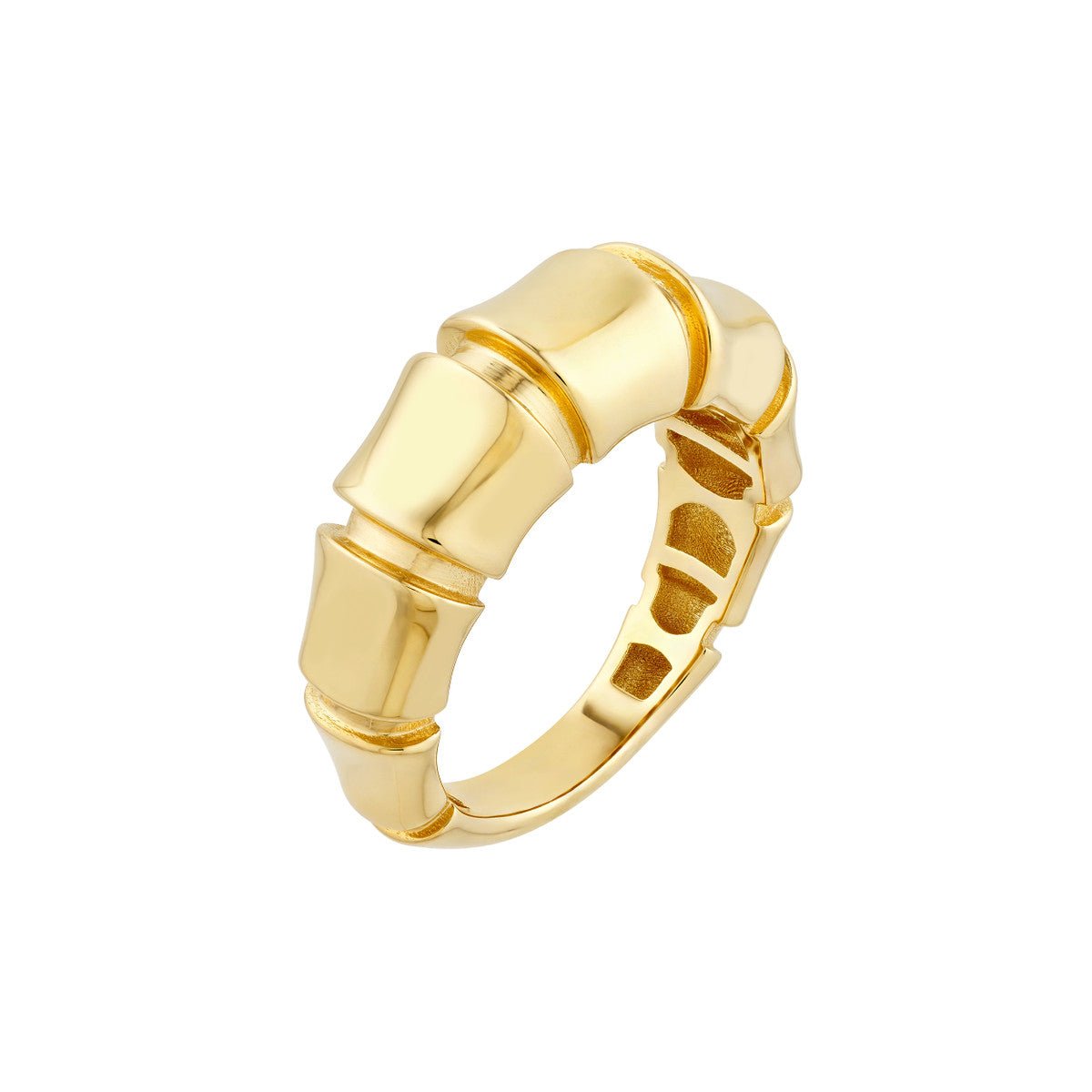 14K Yellow Gold Fluted Polished Ring Birmingham Jewelry Ring Birmingham Jewelry 