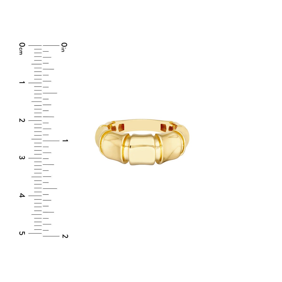 14K Yellow Gold Fluted Polished Ring Birmingham Jewelry Ring Birmingham Jewelry 