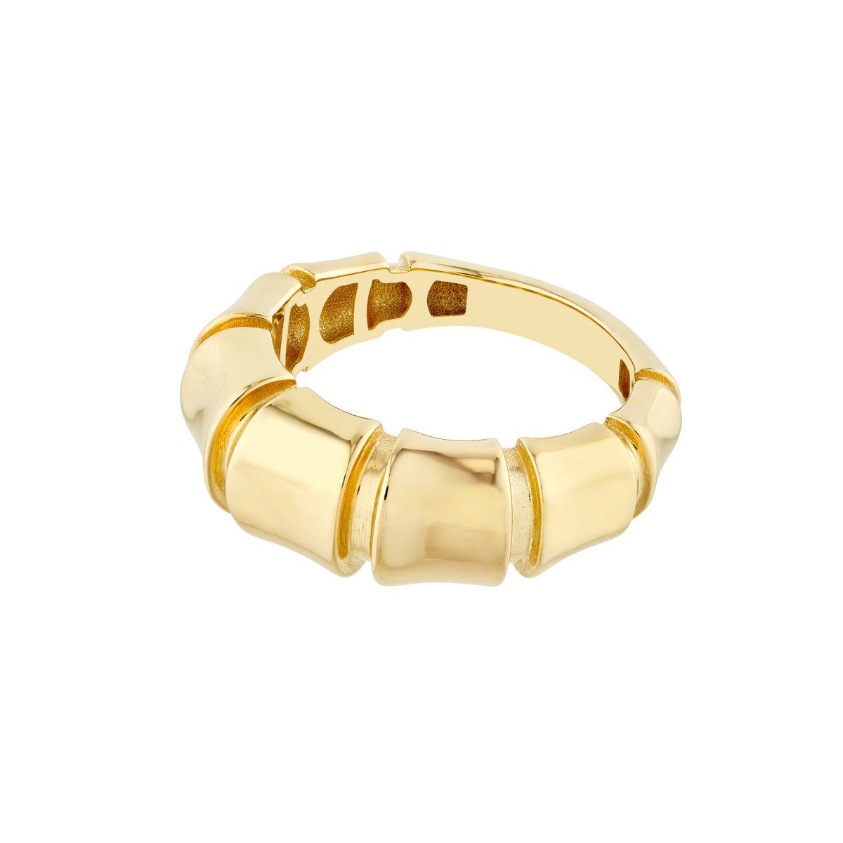 14K Yellow Gold Fluted Polished Ring Birmingham Jewelry Ring Birmingham Jewelry 