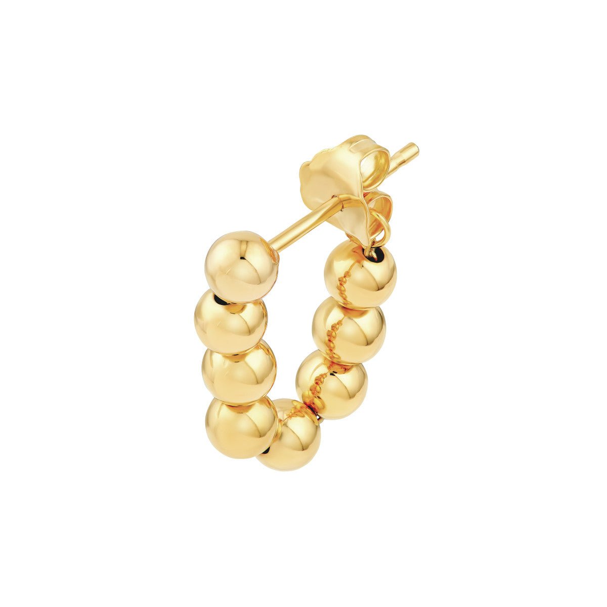 Birmingham Jewelry - 14K Yellow Gold Front to Back Bead Earrings - Birmingham Jewelry