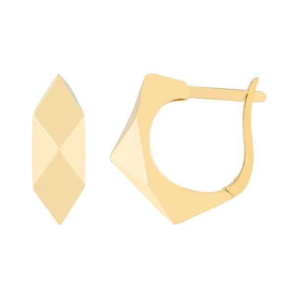 Birmingham Jewelry - 14K Yellow Gold Geometric Dome Earrings - Birmingham Jewelry