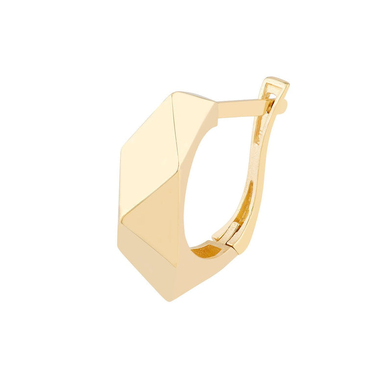 Birmingham Jewelry - 14K Yellow Gold Geometric Dome Earrings - Birmingham Jewelry