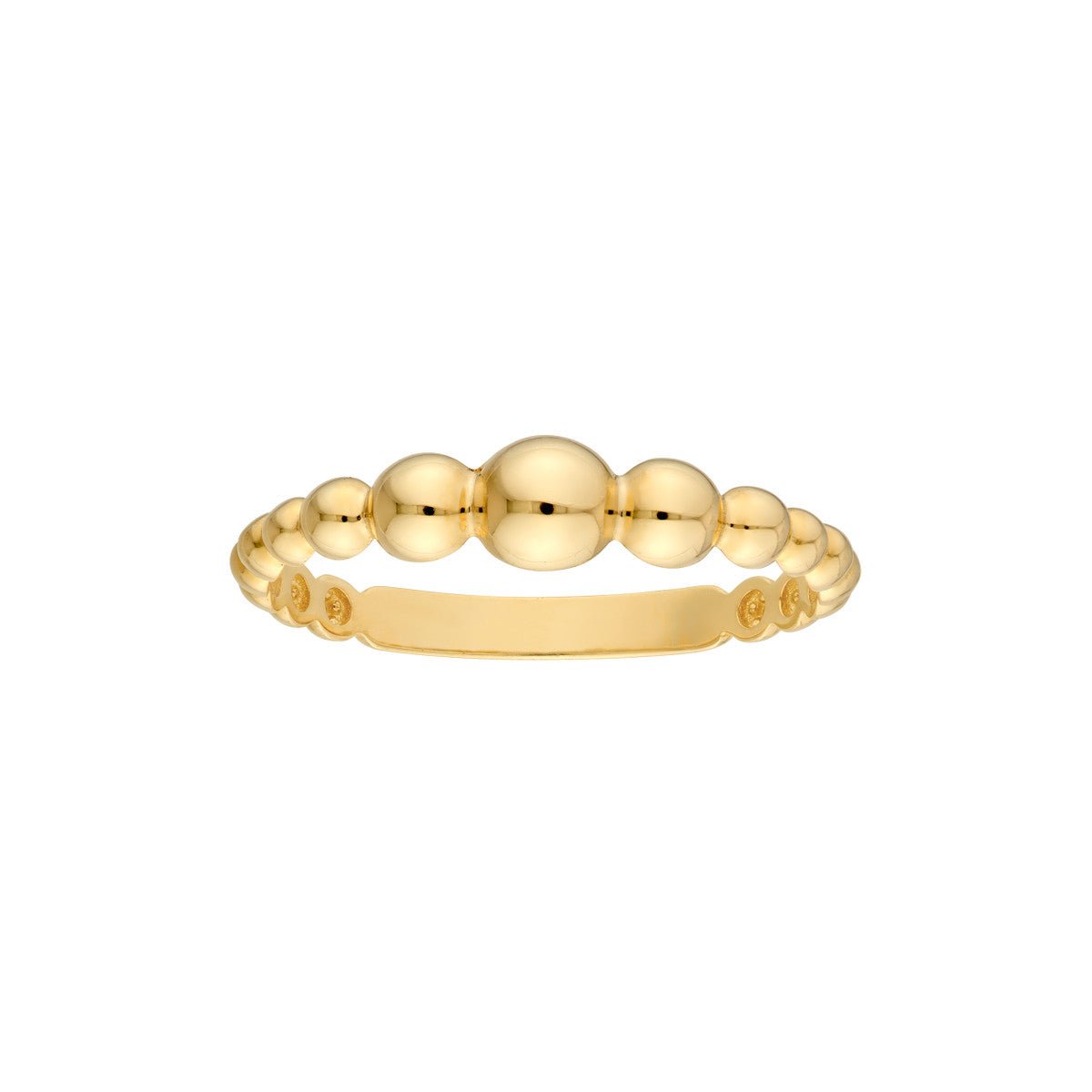 Birmingham Jewelry - 14K Yellow Gold Graduated Bead Ring - Birmingham Jewelry