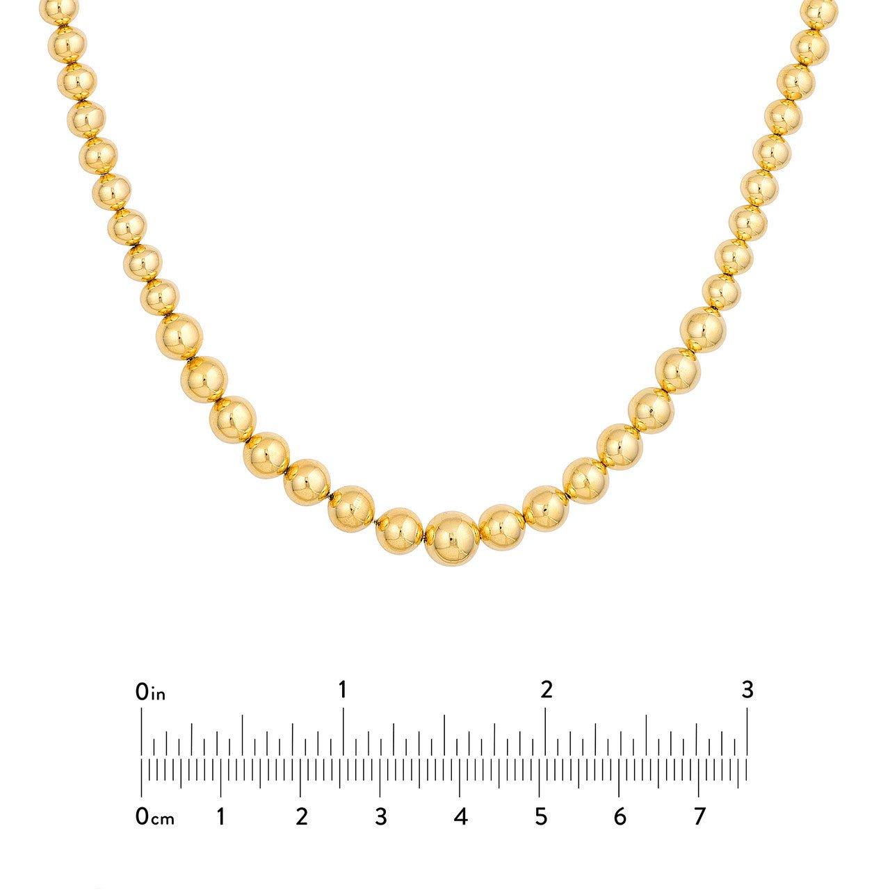Birmingham Jewelry - 14K Yellow Gold Graduated Beaded Chain - Birmingham Jewelry