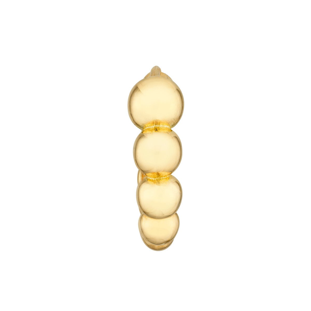 Birmingham Jewelry - 14K Yellow Gold Graduated Beaded Hoop Earrings - Birmingham Jewelry