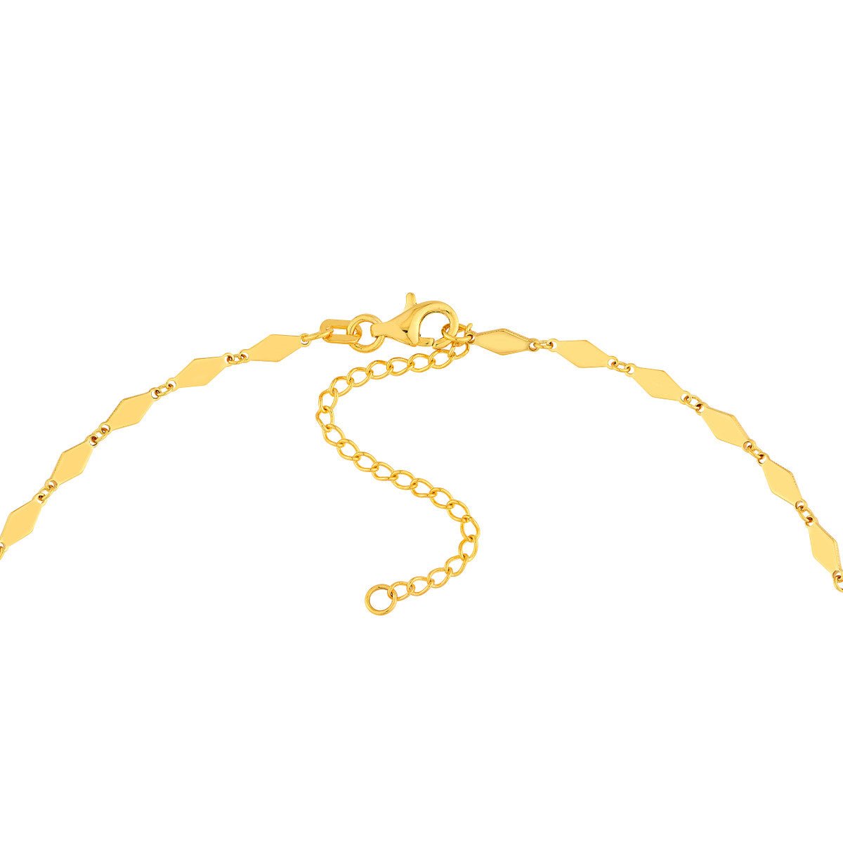 Birmingham Jewelry - 14K Yellow Gold Graduated Diamond Flat Link Necklace - Birmingham Jewelry