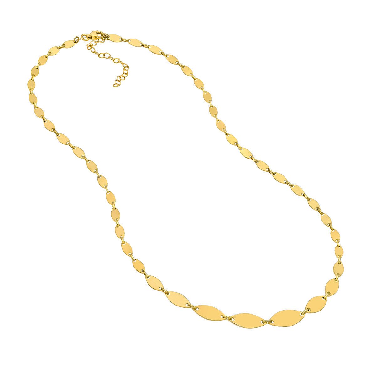 Birmingham Jewelry - 14K Yellow Gold Graduated Diamond Shaped Necklace - Birmingham Jewelry