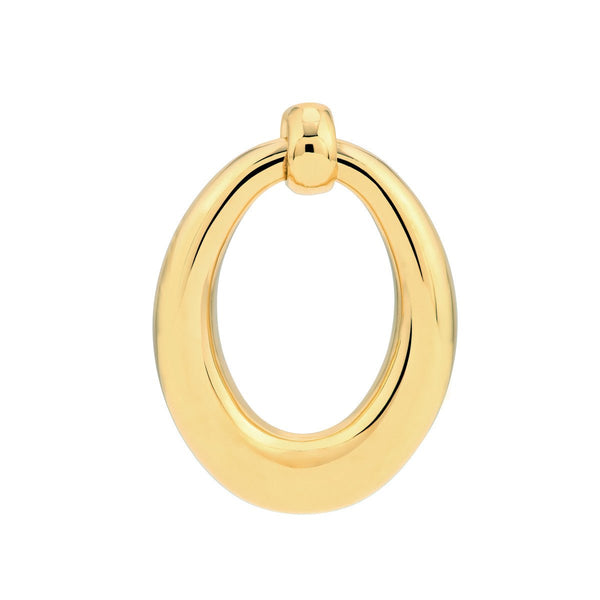 Birmingham Jewelry - 14K Yellow Gold Graduated Oval Hoop Stud Earrings - Birmingham Jewelry