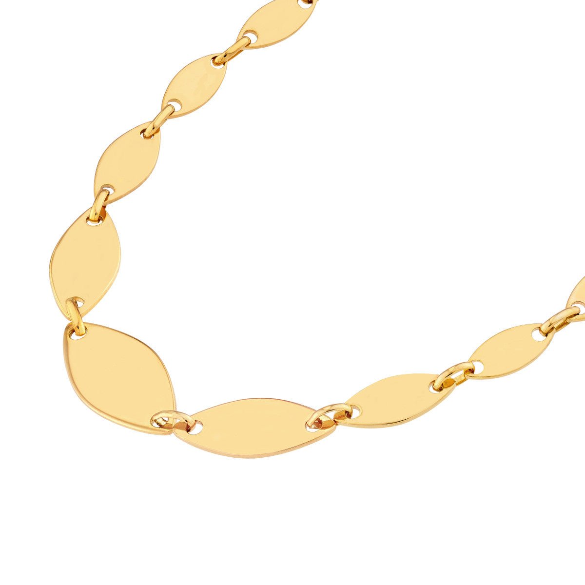Birmingham Jewelry - 14K Yellow Gold Graduated Oval Link Bracelet - Birmingham Jewelry