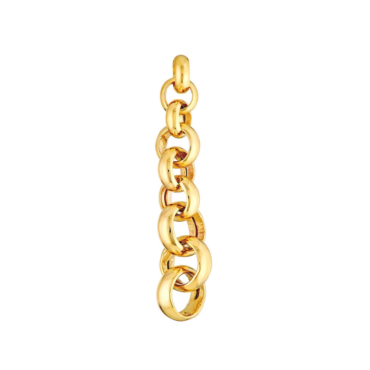 Birmingham Jewelry - 14K Yellow Gold Graduated Rolo Dangle Earrings - Birmingham Jewelry