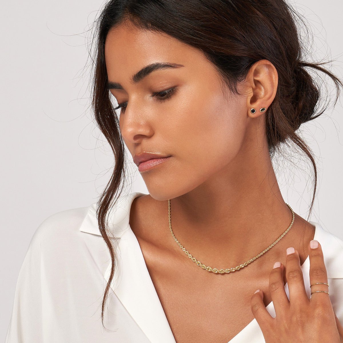 Birmingham Jewelry - 14K Yellow Gold Graduated Rope Chain Necklace - Birmingham Jewelry