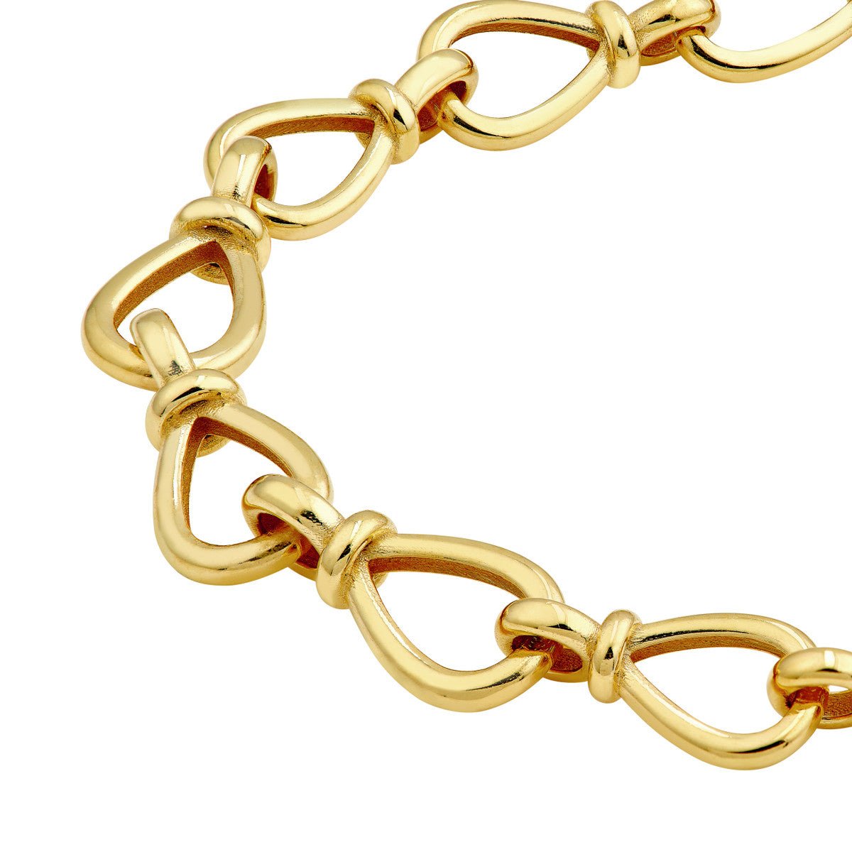 Birmingham Jewelry - 14K Yellow Gold Graduated Teardrop Link Necklace - Birmingham Jewelry