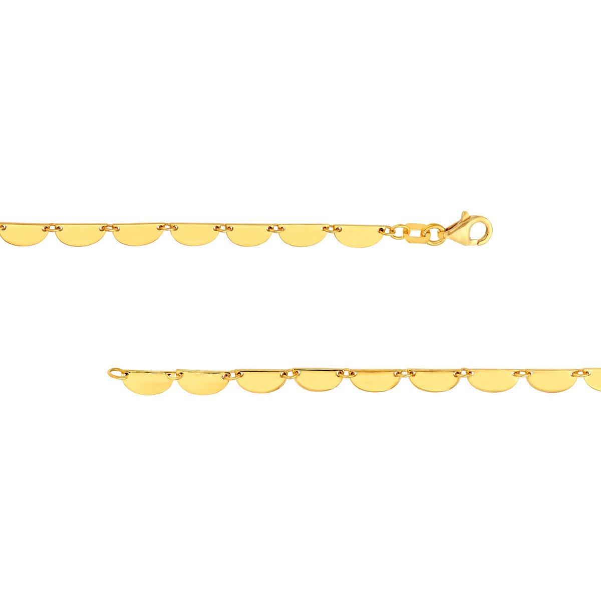 Birmingham Jewelry - 14K Yellow Gold Half Moon Link Bracelet - Birmingham Jewelry