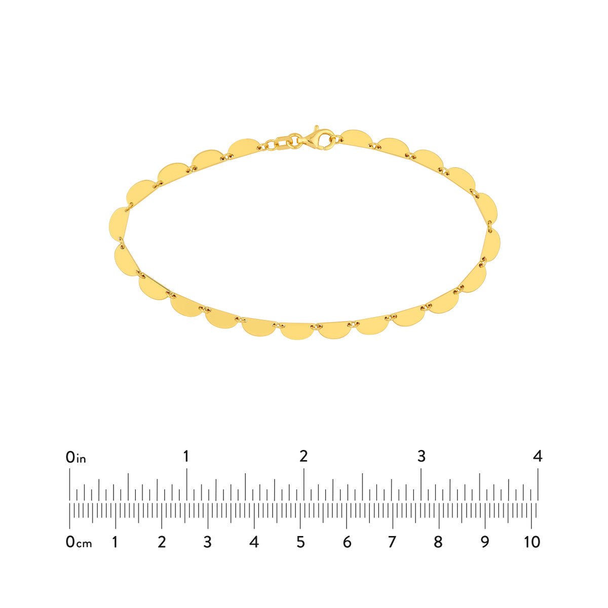 Birmingham Jewelry - 14K Yellow Gold Half Moon Link Bracelet - Birmingham Jewelry