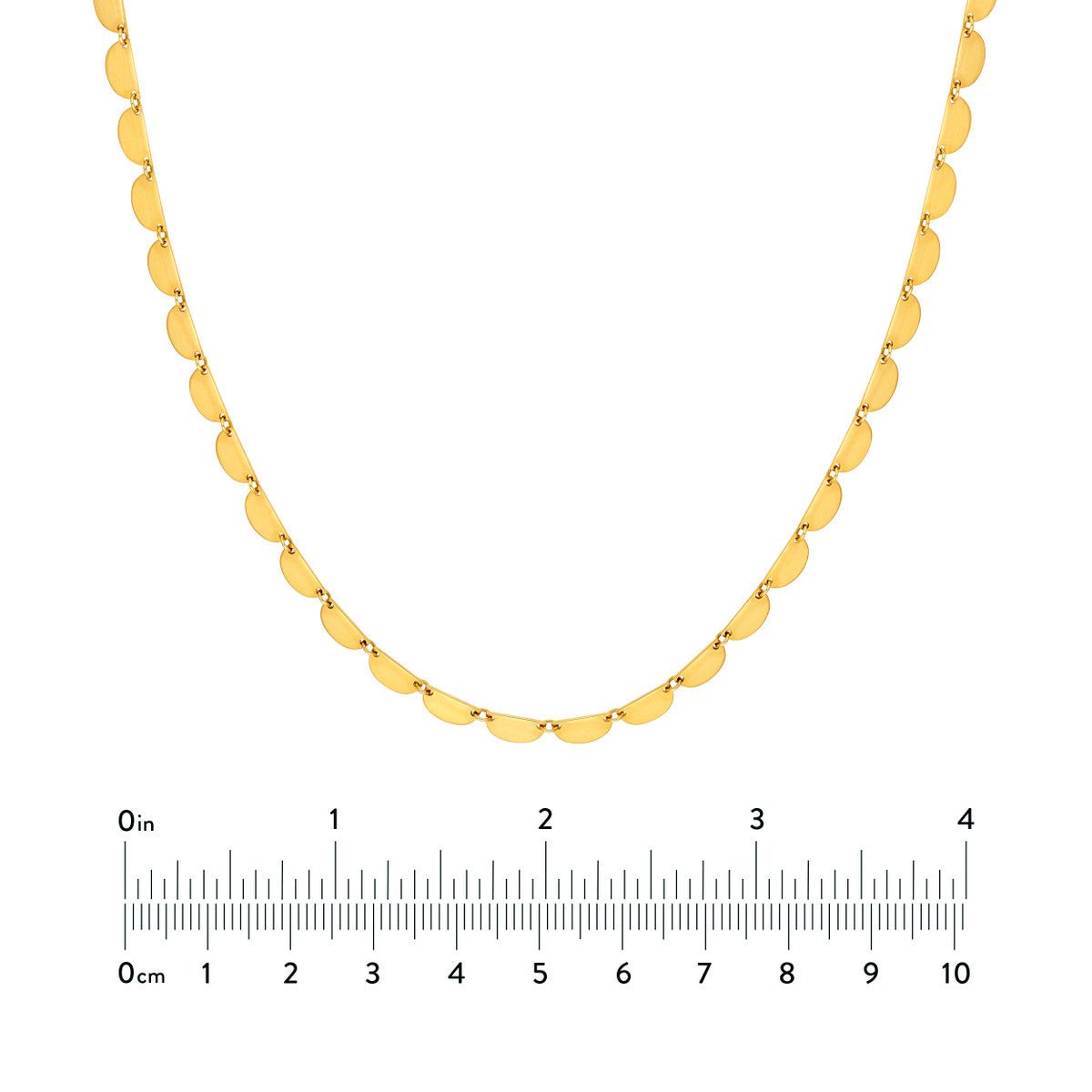 Birmingham Jewelry - 14K Yellow Gold Half Moon Link Necklace - Birmingham Jewelry