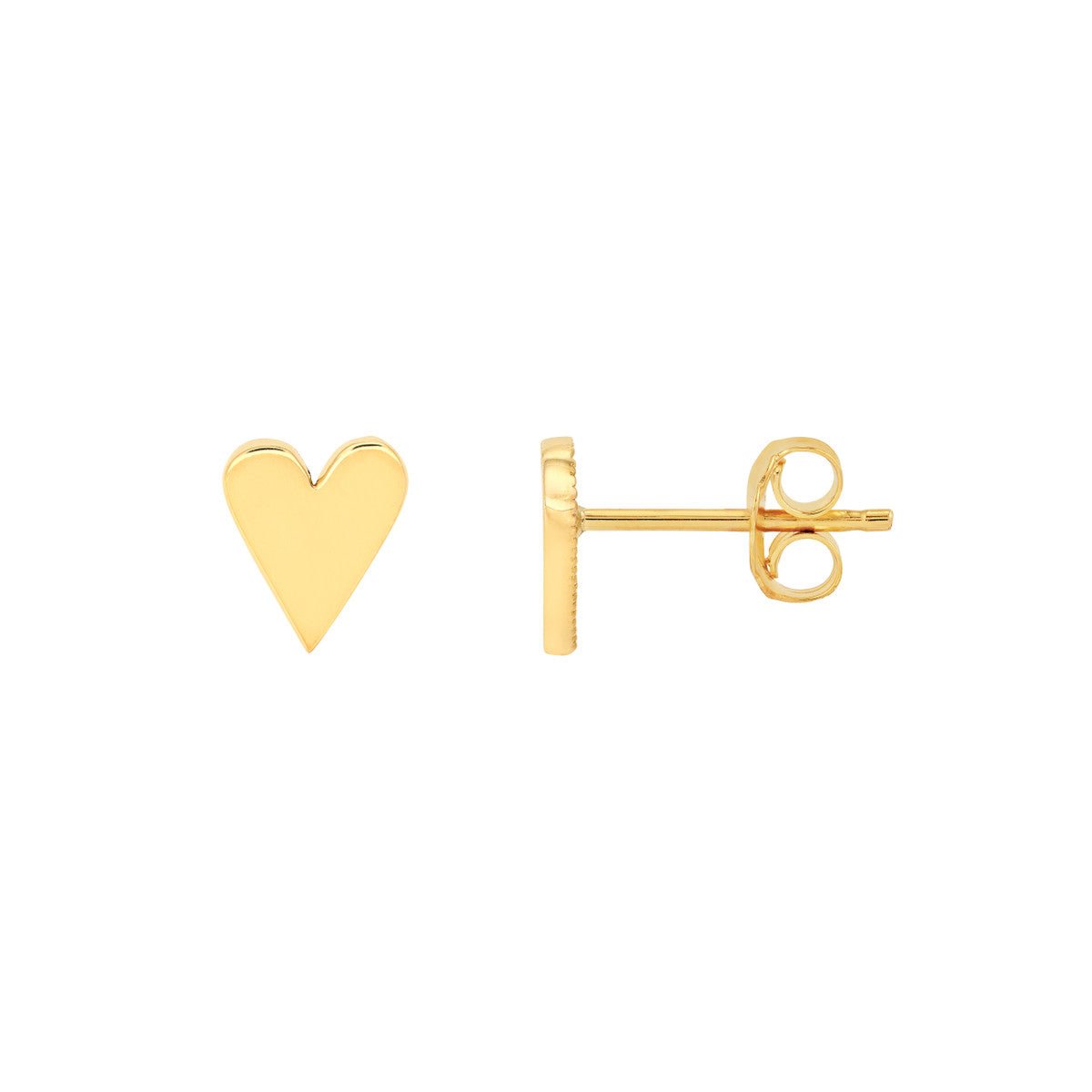 Birmingham Jewelry - 14K Yellow Gold Heart Stud Earrings - Birmingham Jewelry