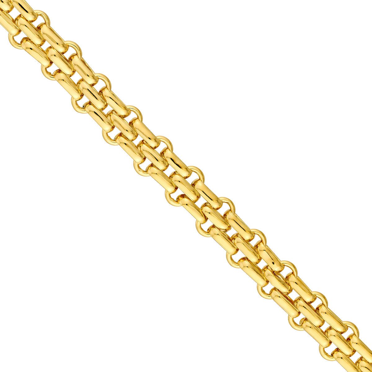 Birmingham Jewelry - 14K Yellow Gold Hollow Alternating 2 - 1 Link Chain - Birmingham Jewelry