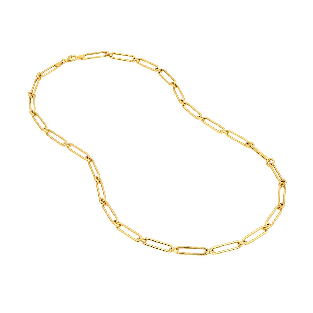 Birmingham Jewelry - 14K Yellow Gold Hollow Fancy Link 1+1 Chain - Birmingham Jewelry