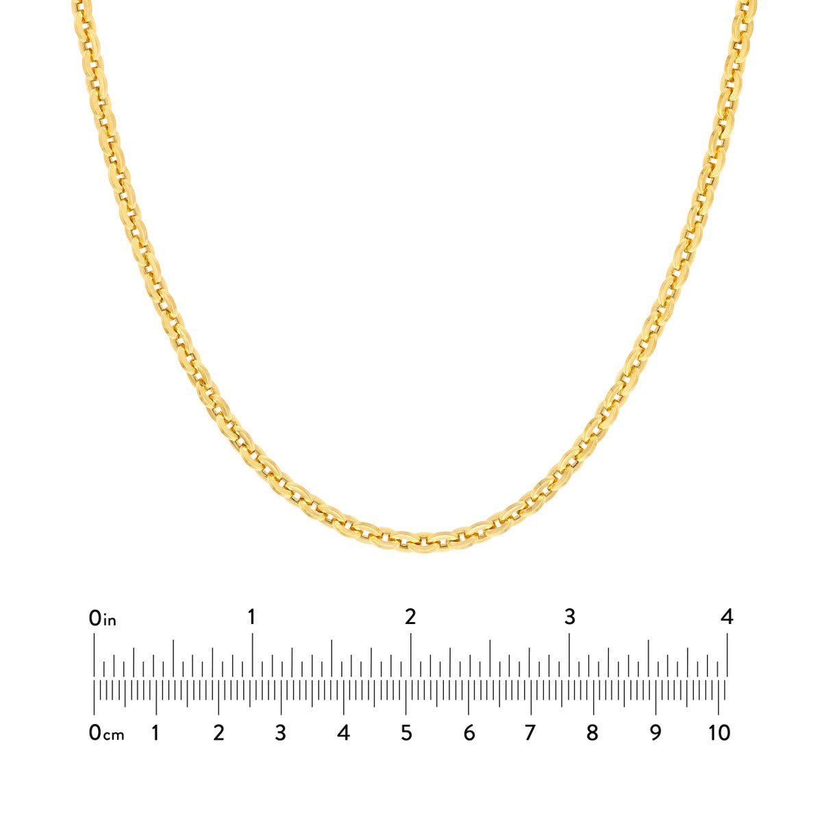 Birmingham Jewelry - 14K Yellow Gold Hollow Flat Oval Link Chain - Birmingham Jewelry