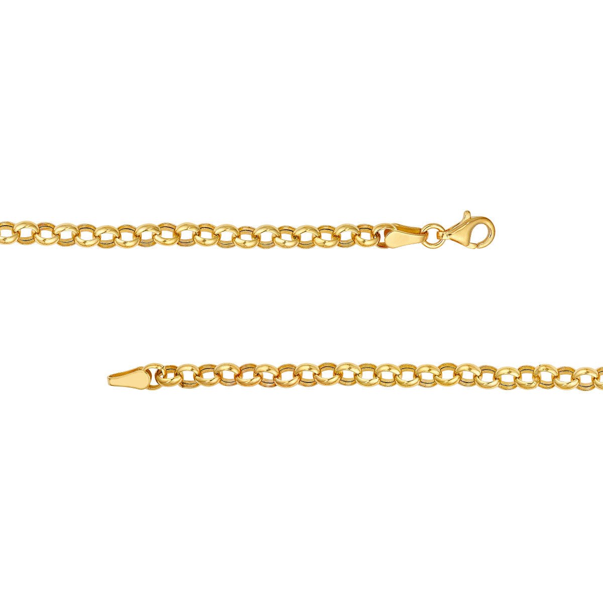 Birmingham Jewelry - 14K Yellow Gold Hollow Graduated Large Rolo Necklace - Birmingham Jewelry