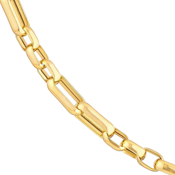 Birmingham Jewelry - 14K Yellow Gold Hollow Handmade Oval Link Chain - Birmingham Jewelry