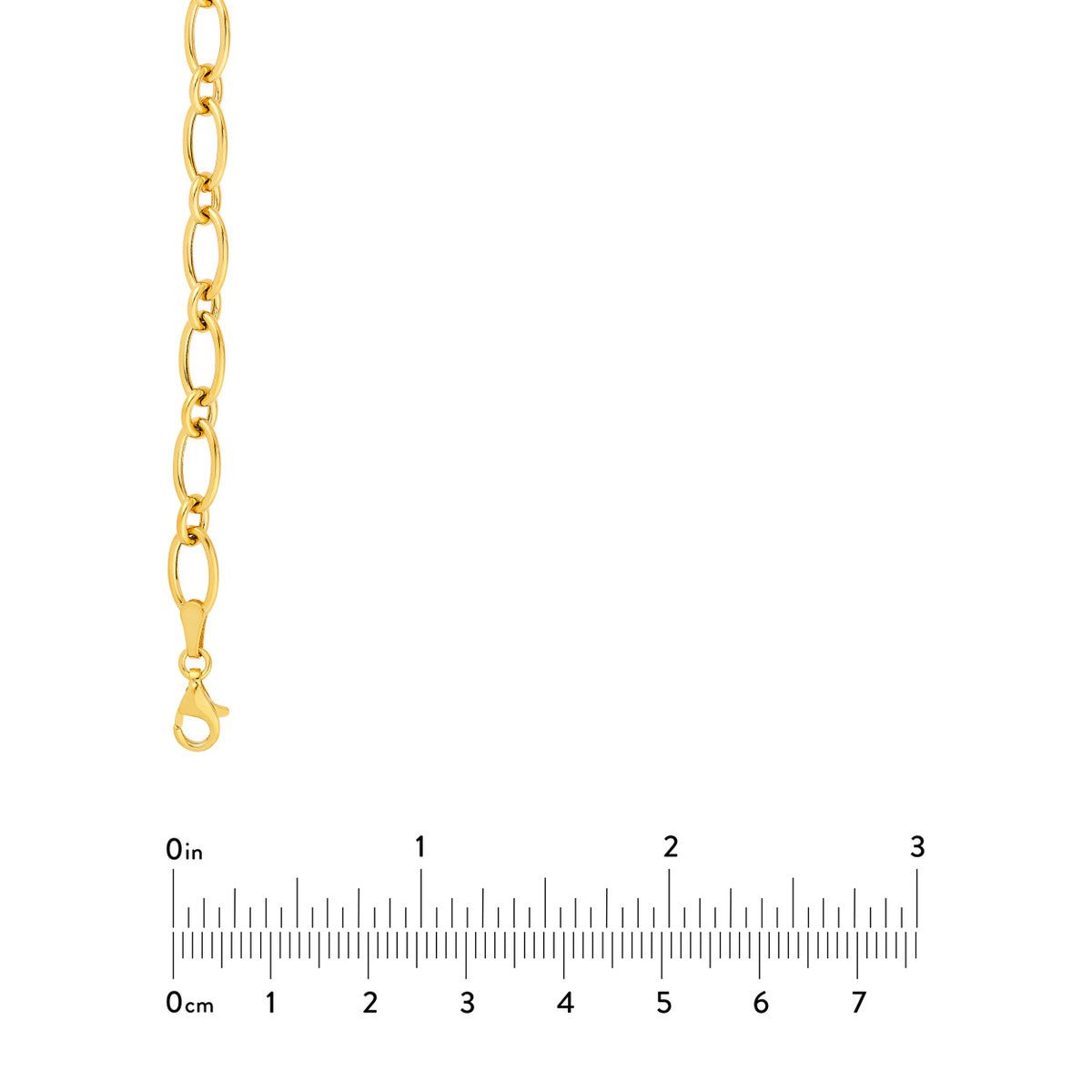 Birmingham Jewelry - 14K Yellow Gold Hollow Oval Link 1+1 Chain Necklace - Birmingham Jewelry