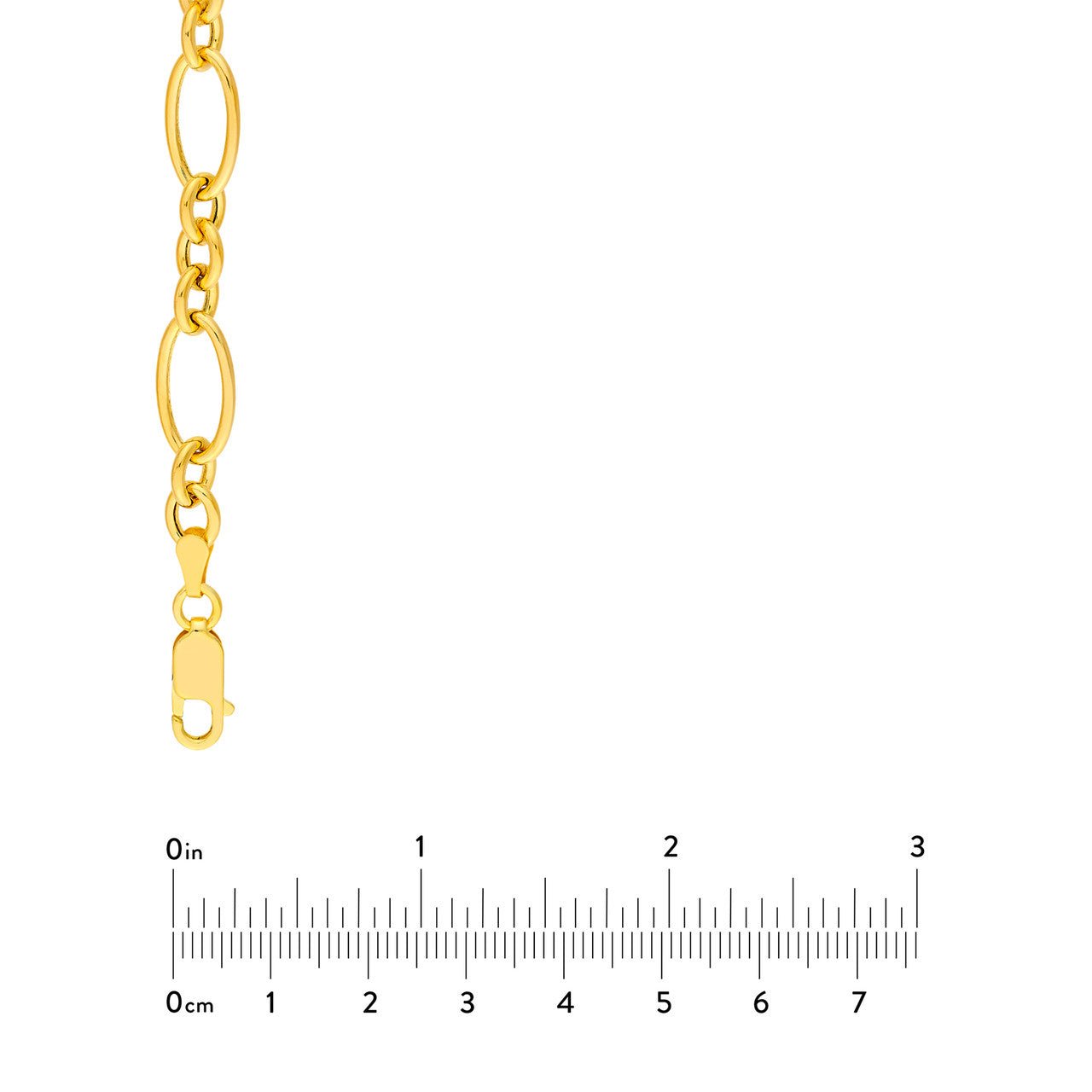 Birmingham Jewelry - 14K Yellow Gold Hollow Oval Link 3+1 Chain Necklace - Birmingham Jewelry