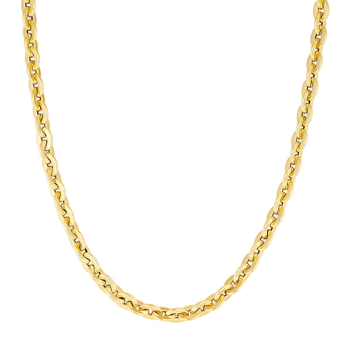 Birmingham Jewelry - 14K Yellow Gold Hollow Oval Link Chain - Birmingham Jewelry