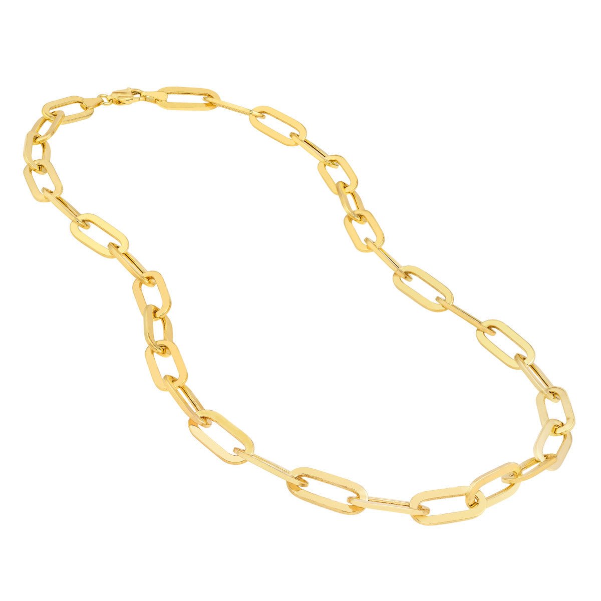 Birmingham Jewelry - 14K Yellow Gold Hollow Oval Link Necklace - Birmingham Jewelry
