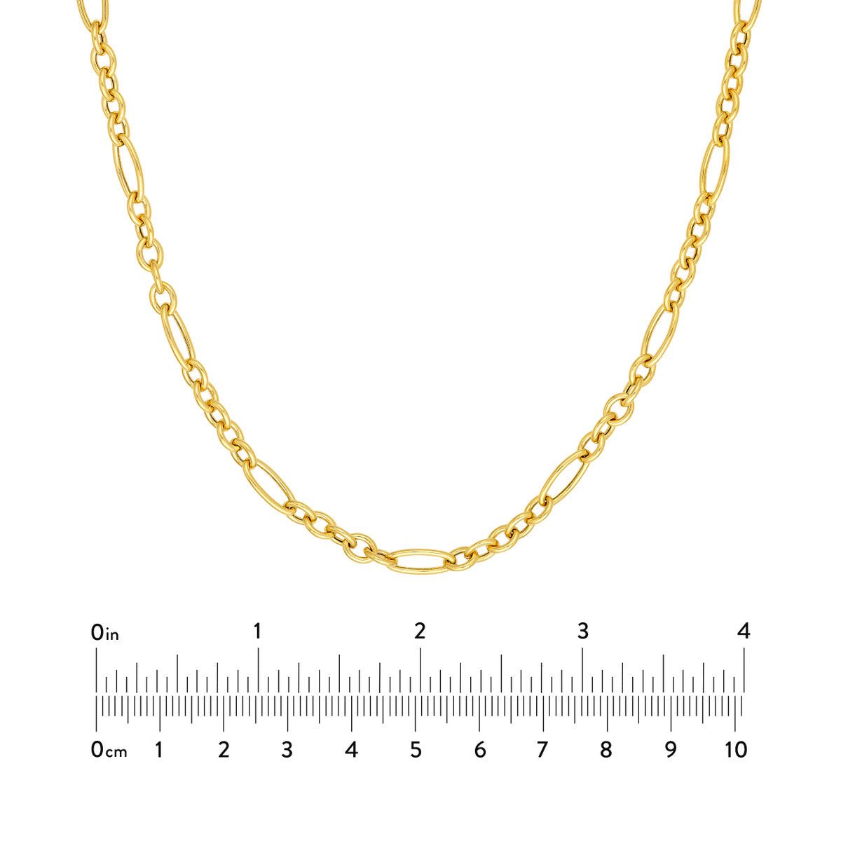 Birmingham Jewelry - 14K Yellow Gold Hollow Polished Oval Link 5+1 Chain - Birmingham Jewelry