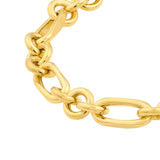 Birmingham Jewelry - 14K Yellow Gold Hollow Rolo Oval Link (3+1) Bracelet - Birmingham Jewelry