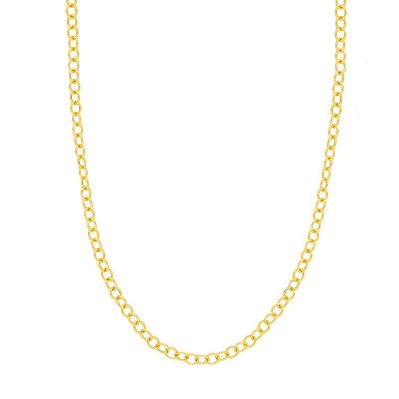 Birmingham Jewelry - 14K Yellow Gold Hollow Rounded Link Chain - Birmingham Jewelry