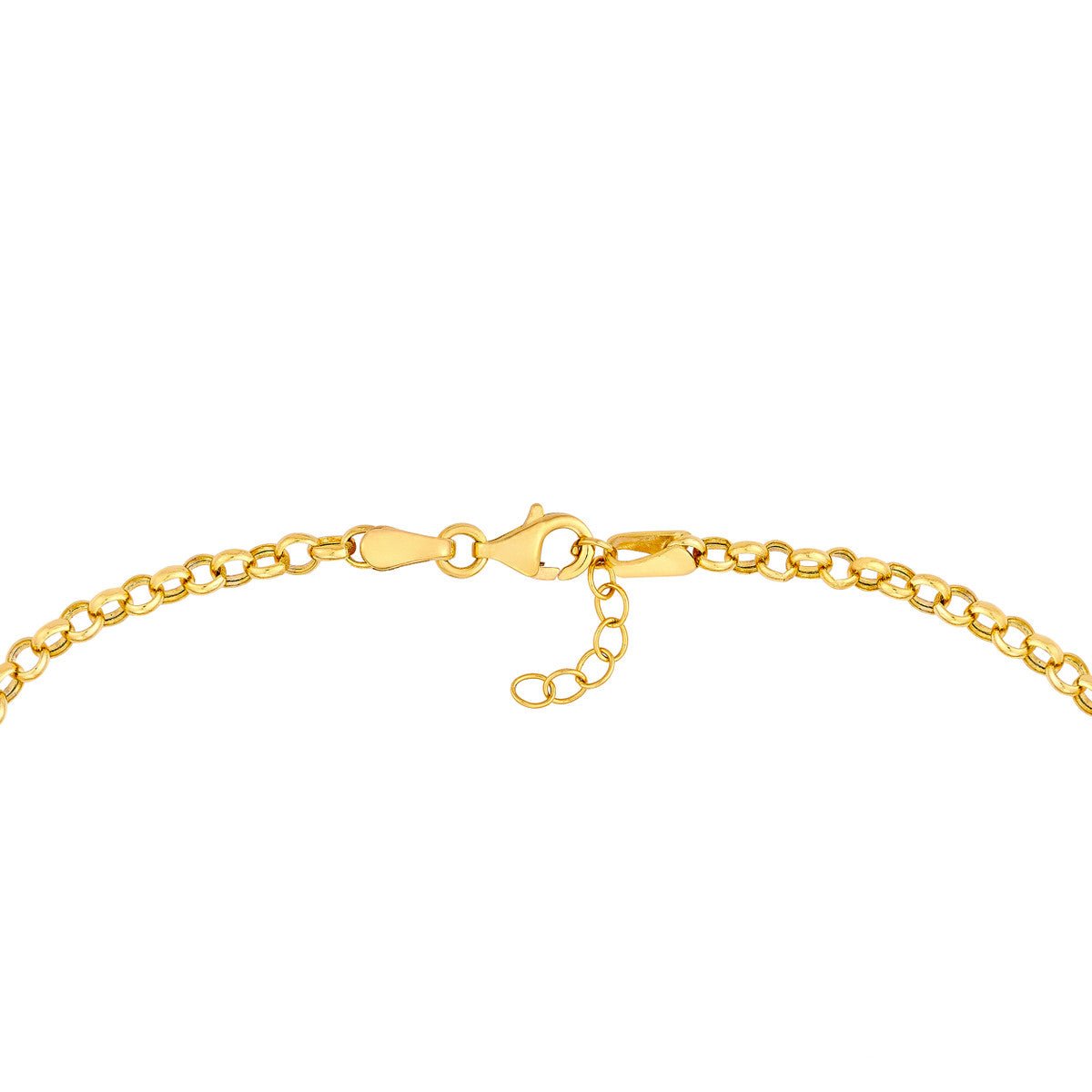 Birmingham Jewelry - 14K Yellow Gold Hollow Teardrop Link Adjustable Bracelet - Birmingham Jewelry