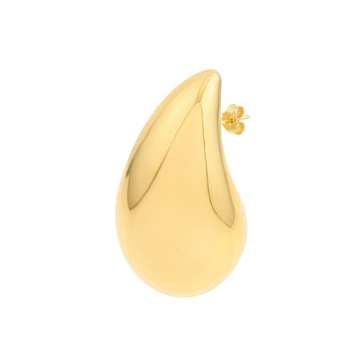 14K Yellow Gold Jumbo Puff Teardrop Dome Earrings Birmingham Jewelry Earrings Birmingham Jewelry 