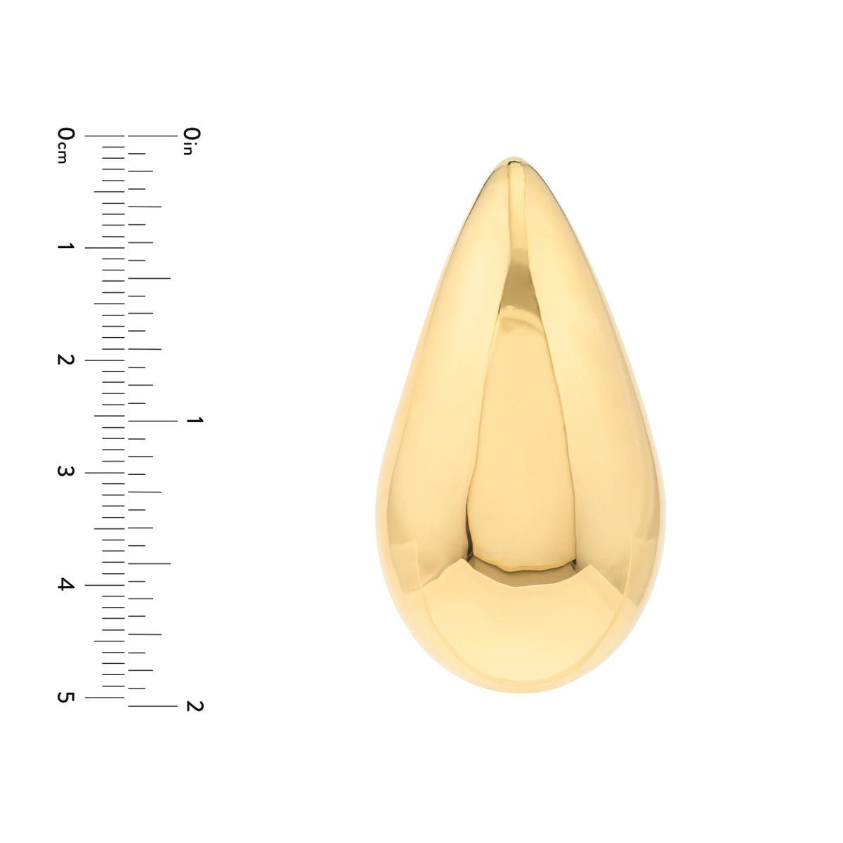 14K Yellow Gold Jumbo Puff Teardrop Dome Earrings Birmingham Jewelry Earrings Birmingham Jewelry 
