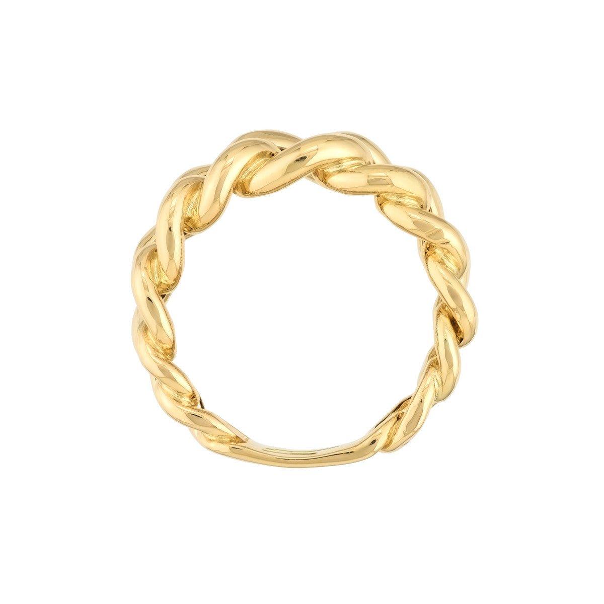 Birmingham Jewelry - 14K Yellow Gold Large Graduated Curb Link Ring - Birmingham Jewelry