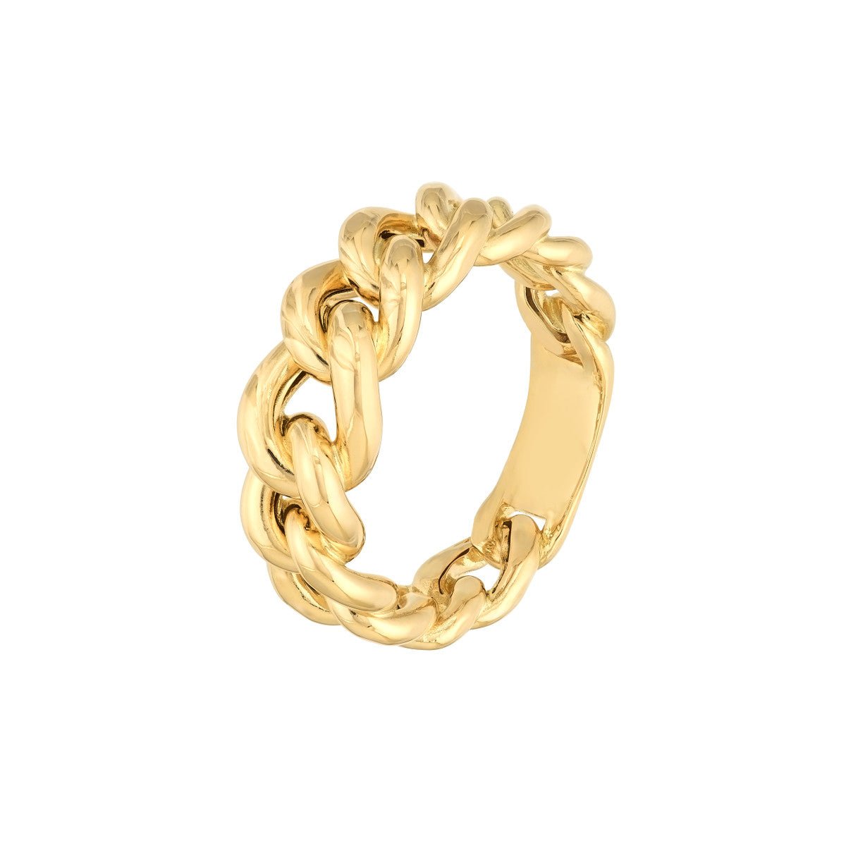 Birmingham Jewelry - 14K Yellow Gold Large Graduated Curb Link Ring - Birmingham Jewelry
