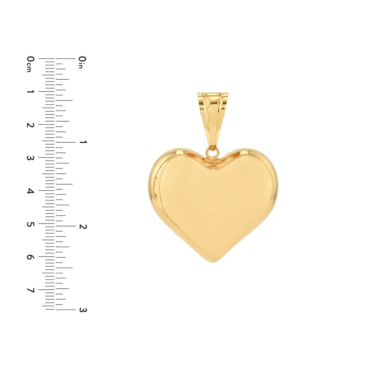 Birmingham Jewelry - 14K Yellow Gold Large Puffed Heart Pendant - Birmingham Jewelry