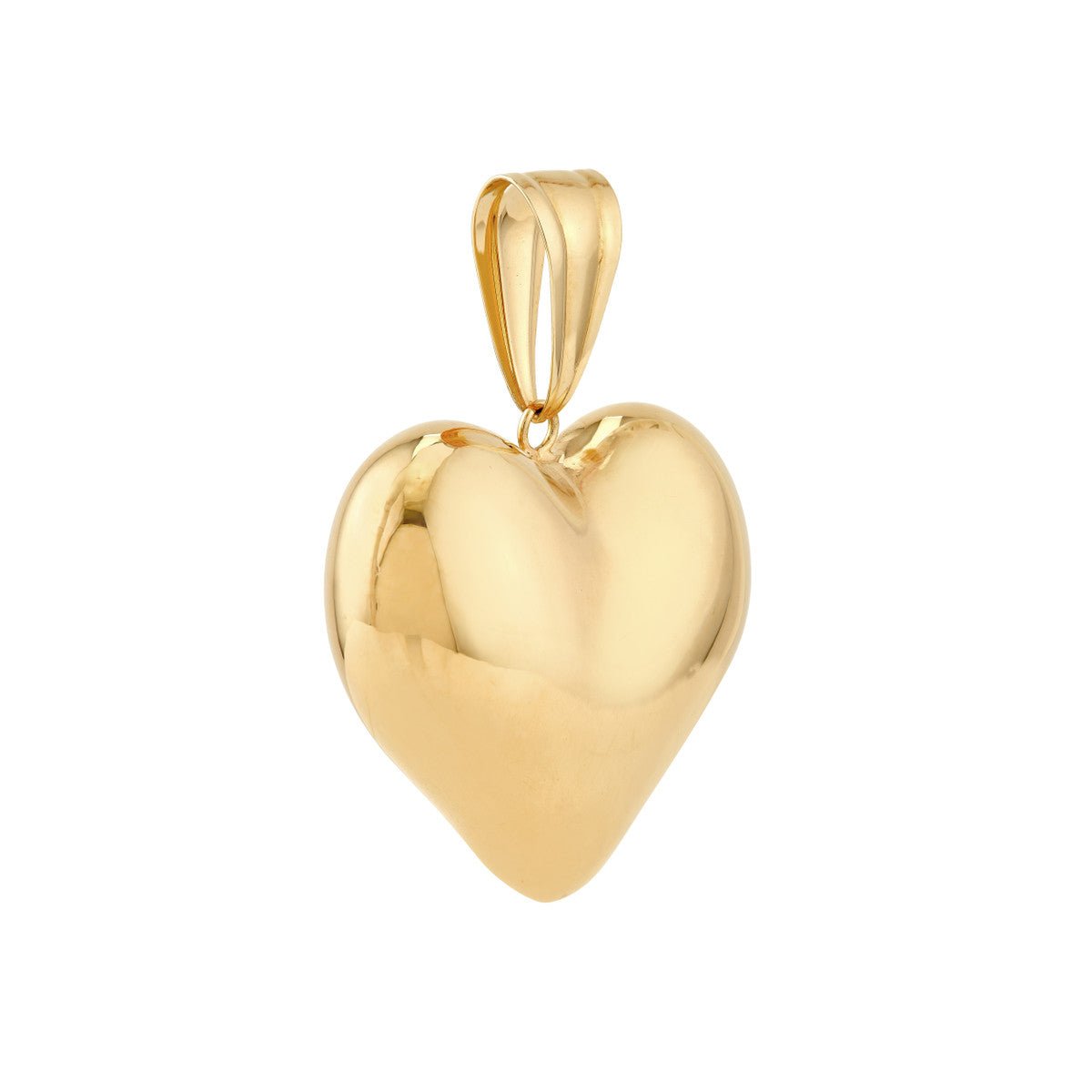 Birmingham Jewelry - 14K Yellow Gold Large Puffed Heart Pendant - Birmingham Jewelry