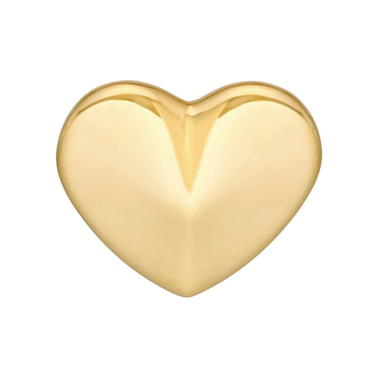 14K Yellow Gold Large Puffy Heart Earrings Birmingham Jewelry Earrings Birmingham Jewelry 