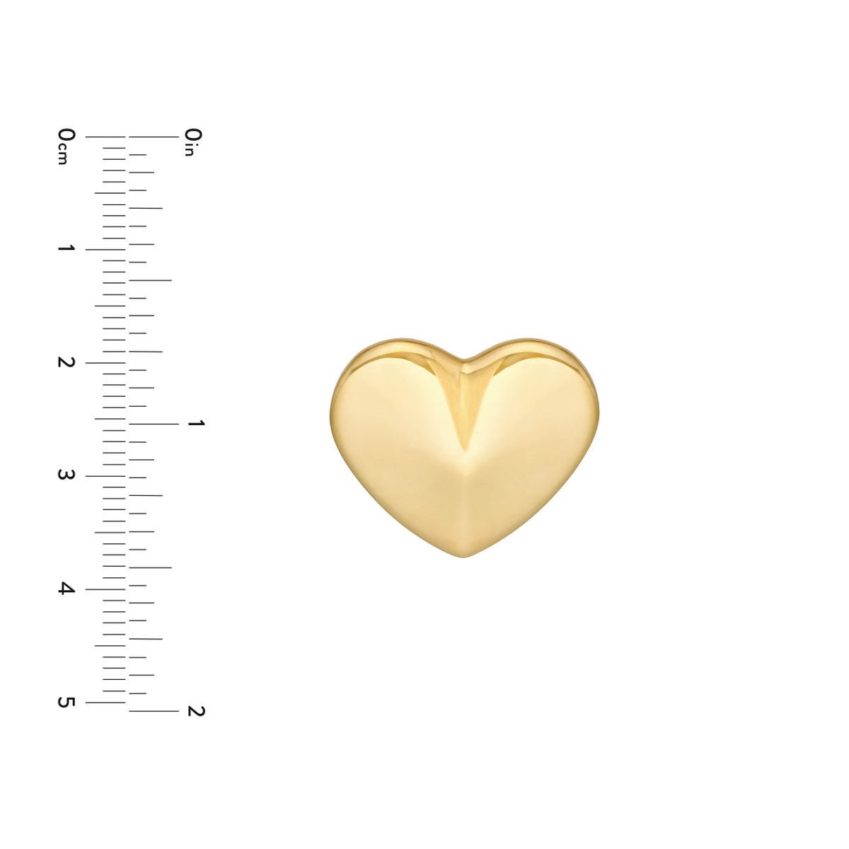 14K Yellow Gold Large Puffy Heart Earrings Birmingham Jewelry Earrings Birmingham Jewelry 
