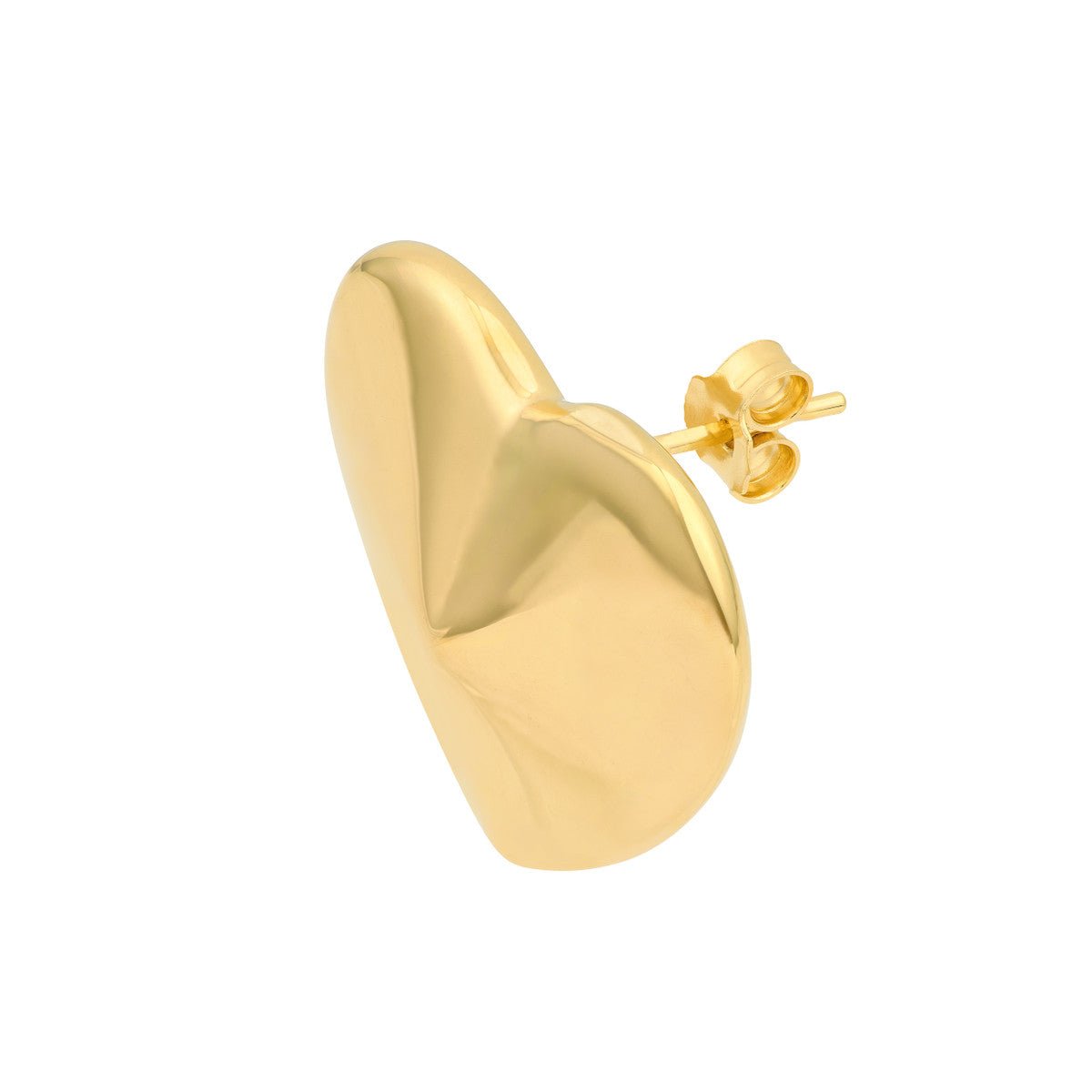 14K Yellow Gold Large Puffy Heart Earrings Birmingham Jewelry Earrings Birmingham Jewelry 
