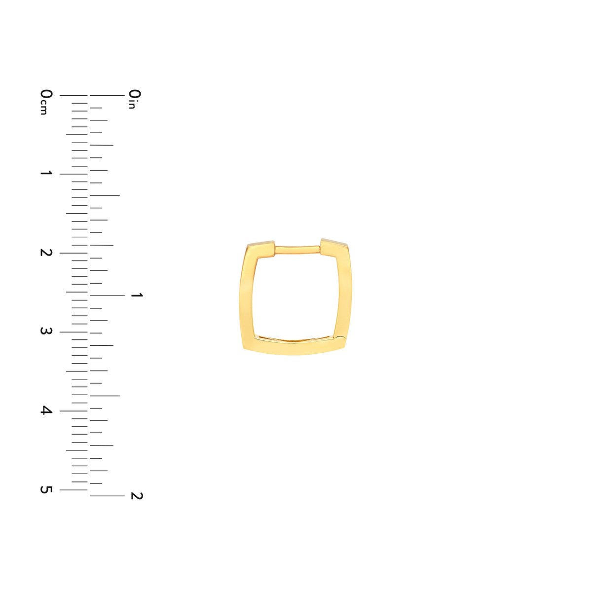 Birmingham Jewelry - 14K Yellow Gold Large Square Hoop Earrings - Birmingham Jewelry